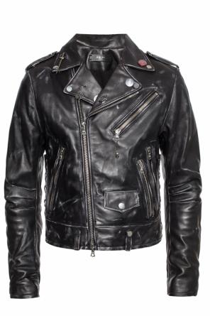 Raw-trimmed biker jacket, zdjęcie 1 Raw-trimmed biker jacket od Amiri